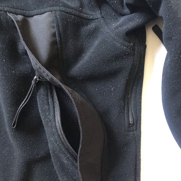 Mountain Hardwear Gore Windstopper Fleece Jacket Black Womens SZ 10 Zip Pkts USA - Picture 10 of 12